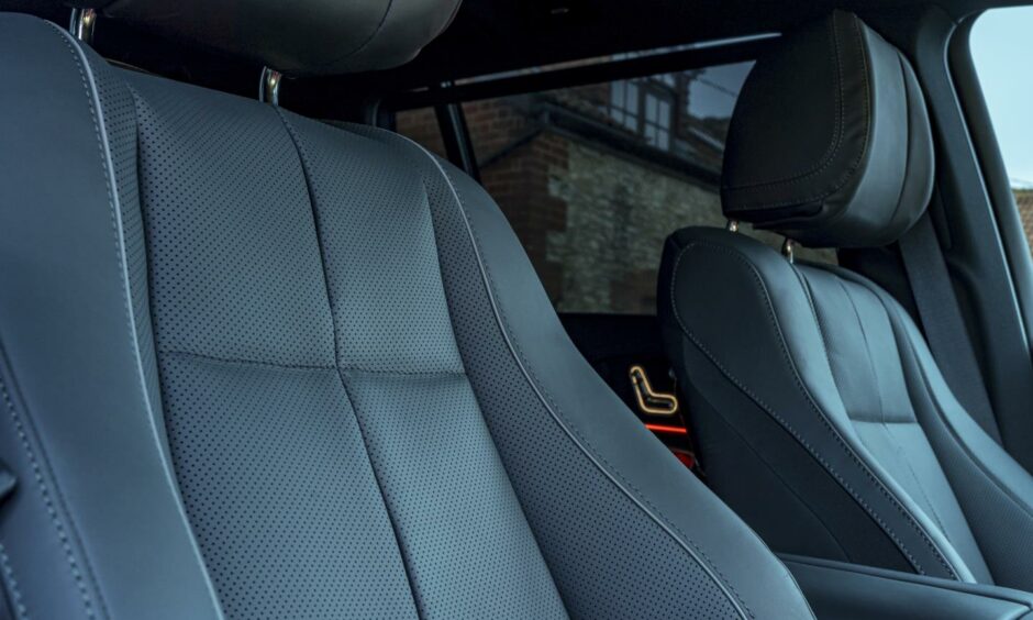 Close up of Mercedes GLS front seats