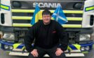 Huntly firefighter Mark Allan has relived his trip to Ukraine with four fire engines and life-saving equipment. Submitted image.