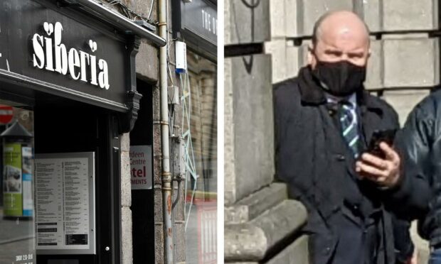Michael Brown assaulted at doorman at Siberia Bar and Hotel in Aberdeen.