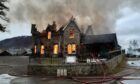 Braemar Lodge Hotel. has been completely destroyed in the blaze, which broke out at 7.30am this morning. Picture by Kath Flannery/DCT Media