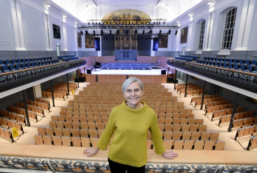 Jane Spiers in the refurbished Music Hall.