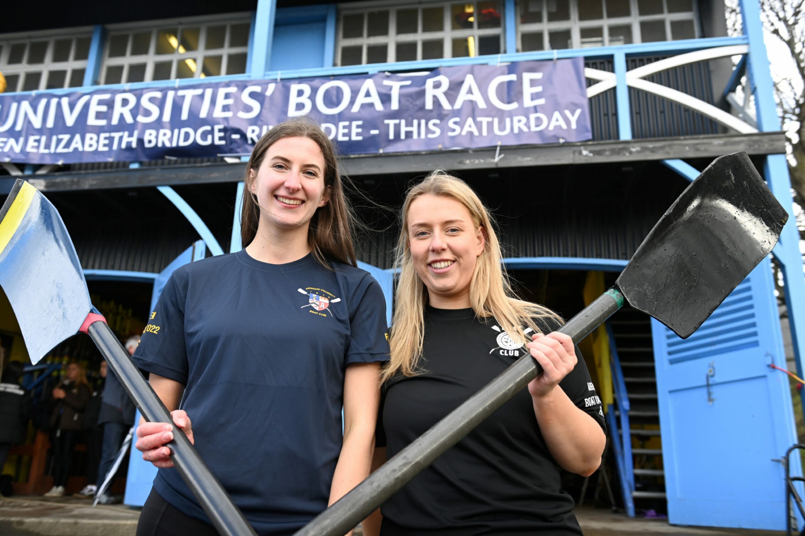 Boat Club presidents Emily Carruthers, left, of Aberdeen University and Sarah Cameron of Robert Gordon University