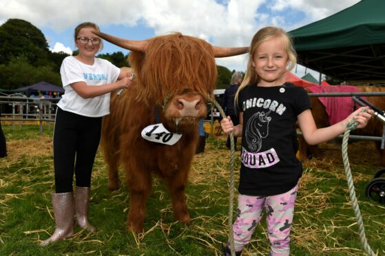 Sisters Caitlyn and Callie Bruce at the Turriff Show in 2019. Photo: Kenny Elrick/DCT Media