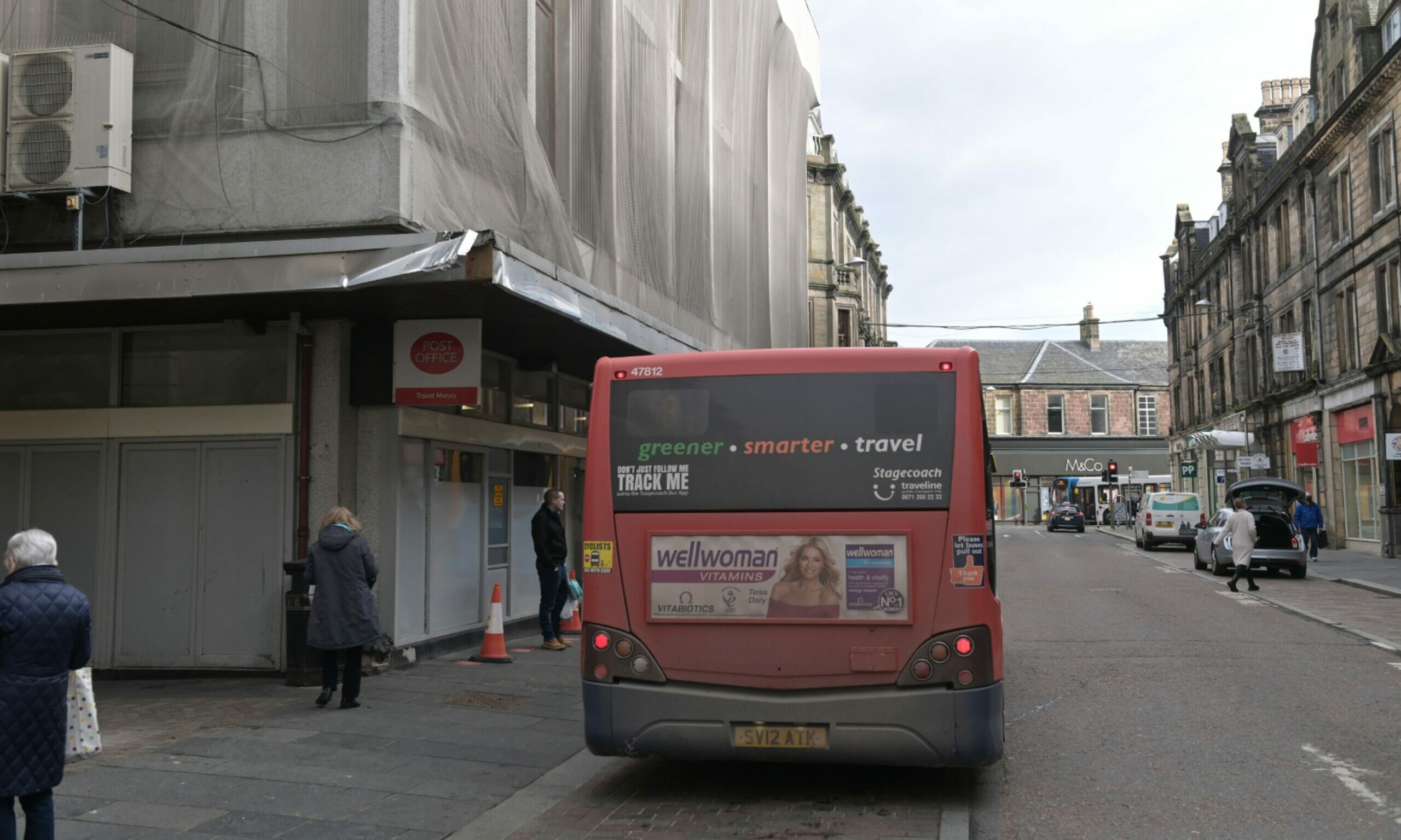 The bus was arriving into Queensgate this morning when it crashed into the city centre building.