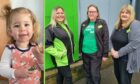 A collage of Penny and the Asda staff in Portlethen.
