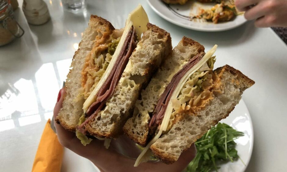 The Reuben sandwich at The Roasting Project.