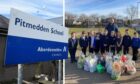 Around 24 bags of produce have been donated by the Primary three class to Aberdeenshire North Foodbank.