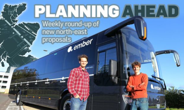 Keith Bradbury and Pierce Glennie of Ember, who want to create a new electric bus 'charging hub' in Aberdeen. Supplied by Mhorvan Park, design team