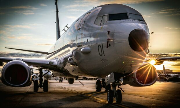 One of the Poseidon aircraft based at RAF Lossiemouth.