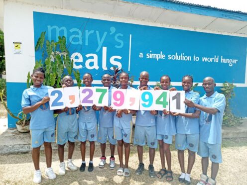 Mary's Meals feeds 2,279,941 children around the world.