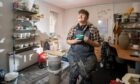 AJ Simpson at home in their Torry studio where they are now a full-time potter after winning The Great Pottery Throw Down.