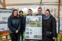 Students met with Seaton residents to launch the project. From left to right:  Lisa McRae, Elma Payet, Ben McCaffery, David McIntyre, and Gabriella Szalay.