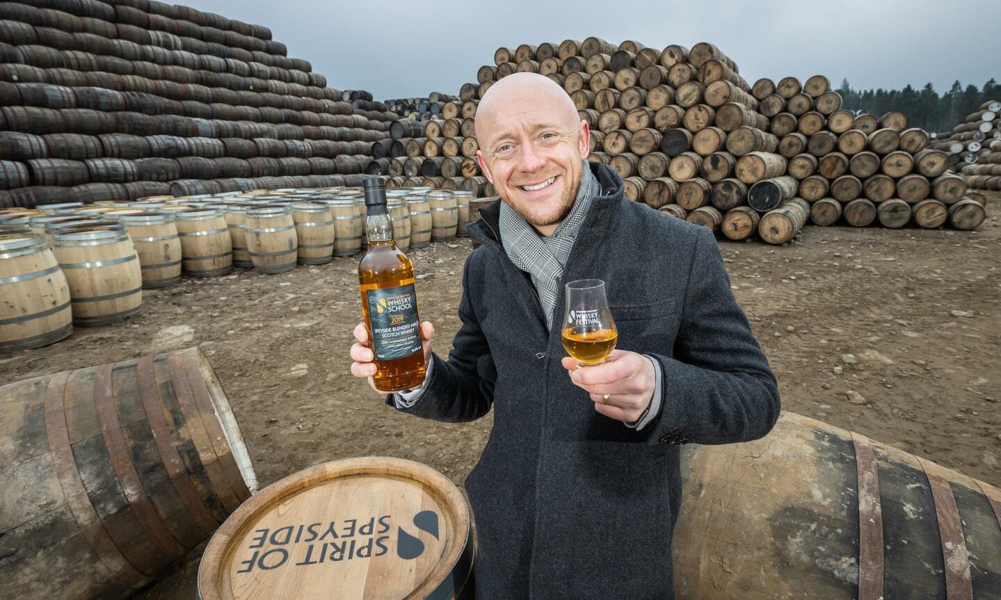 Chairman of The Spirit of Speyside Whisky Festival, George McNeil at Speyside Cooperage.