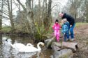 Valerijs Komijenko from Kemnay with his kids, Aurora, 4, and Robert, 2, enjoyed their first visit back to Haddo. Picture by Wullie Marr / DCT Media