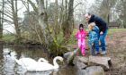 Valerijs Komijenko from Kemnay with his kids, Aurora, 4, and Robert, 2, enjoyed their first visit back to Haddo. Picture by Wullie Marr / DCT Media