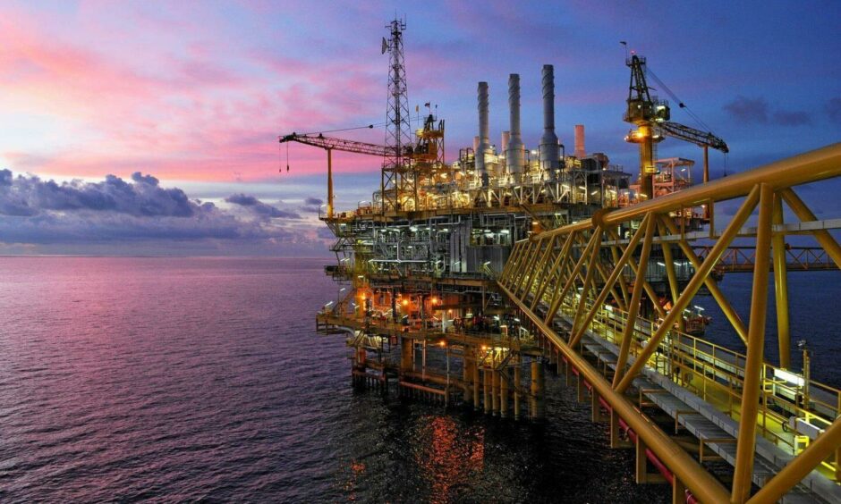 Oil rig on the North Sea.