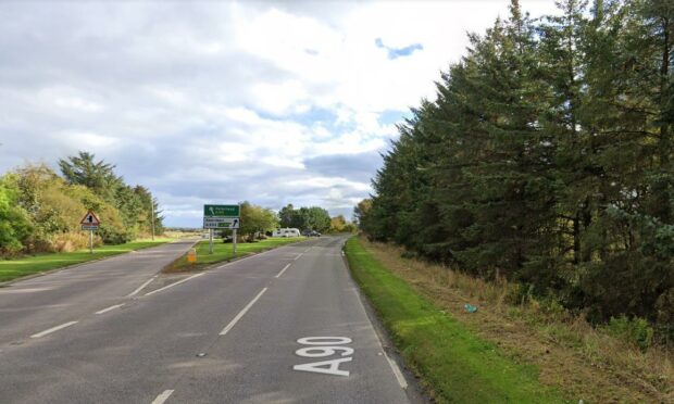 Google maps screenshot of Cortes junction on the A952
