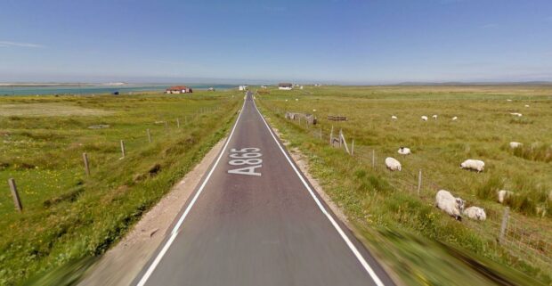 Police were called to the Claddach Valley area of North Uist on Monday. Picture by Google Streetview