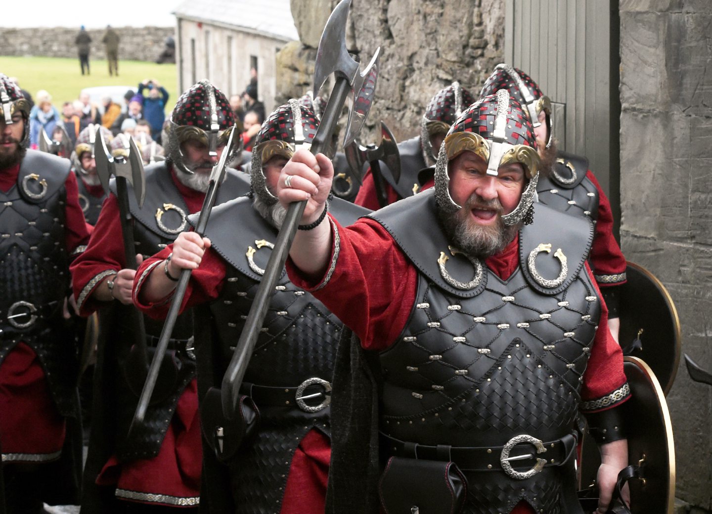 Shetland residents dressed for Up Helly Aa 2020