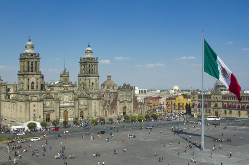 Photo of the Zocalo square in Mexico City