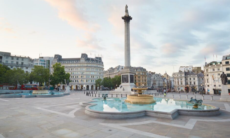 Trafalgar Square has become a space for people and democratic demonstration since its pedestrianisation. Picture from Shutterstock.