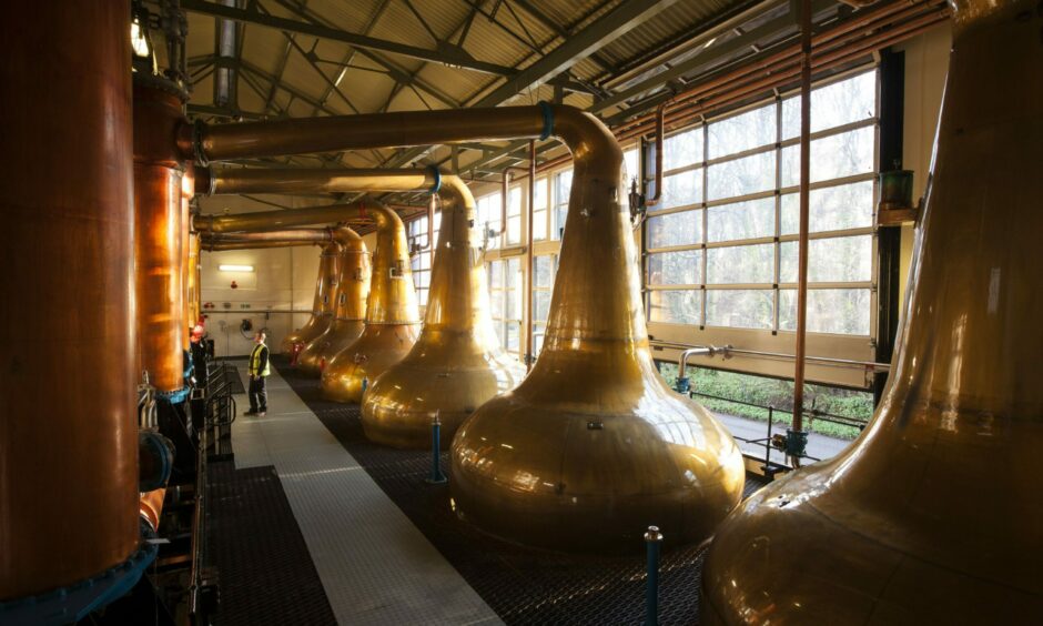 Stills at Glen Ord distillery. 