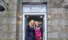 Sharon Gill at the opening of her dance studio in Torry, with Northsound 1's Lauren Mitchell. Supplied by Sharon Gill.