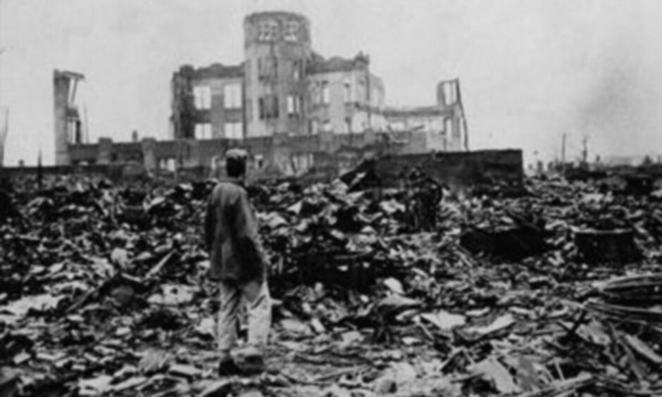 The effects of the bombing of Hiroshima. Picture supplied by CND North East Scotland.