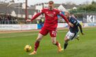 David Bates in action for Aberdeen against Dundee.