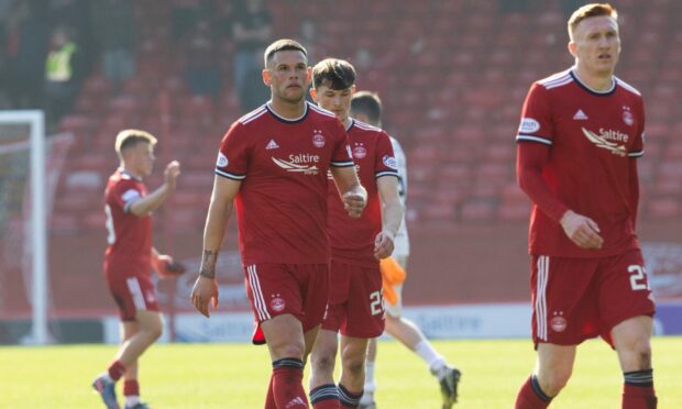 Aberdeen's Christian Ramirez came on as substitute during the 2-1 loss to Livingston.