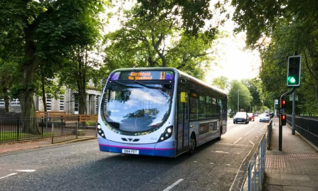 First Aberdeen bus.