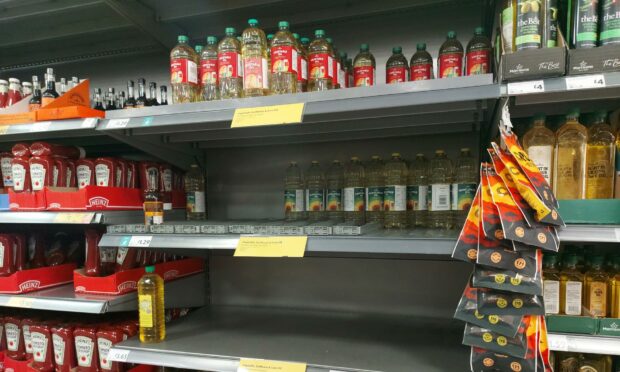 Shortages of oil supply in Morrisons.