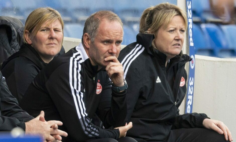 Aberdeen Women co-managers Gavin Beith and Emma Hunter.