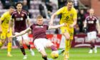 Jordan White in action for Ross County against Hearts.