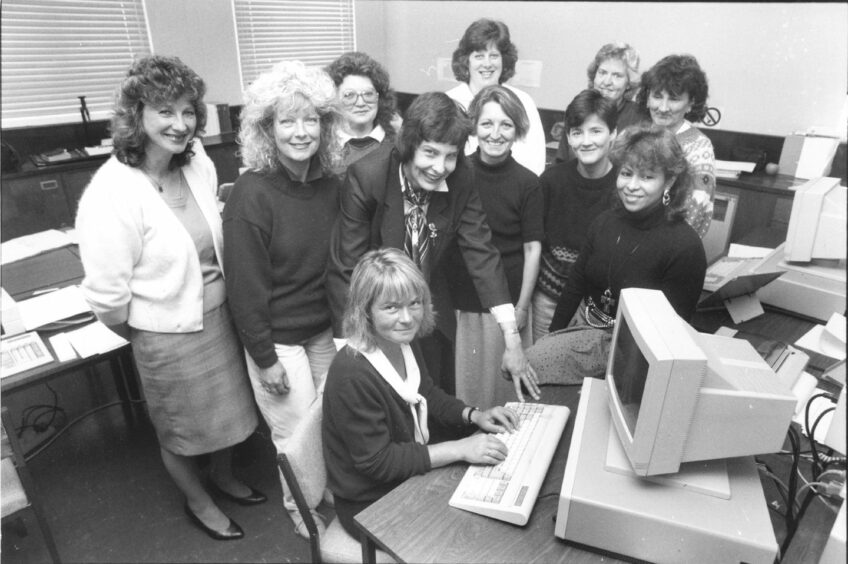 Training at Aberdeen Chamber of Commerce in 1991.