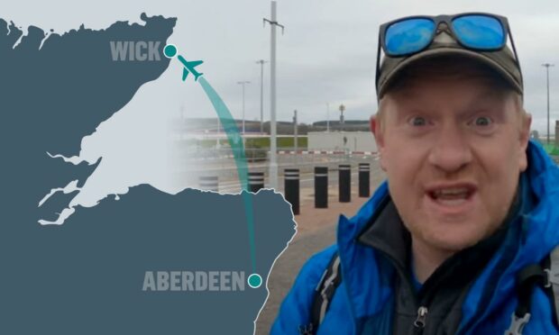Steve Marsh has described a flight between Aberdeen and Wick as 'the worst ever'.