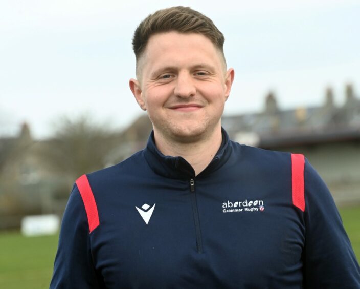 Nat Coe, who has stepped up from playing into a coaching role at Aberdeen Grammar