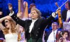 A kilted Andre Rieu at his concert at P&J Live.  Picture by Chris Sumner