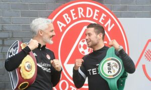 Undefeated boxing star Dean Sutherland targets Pittodrie title fight after meeting Aberdeen boss Jim Goodwin