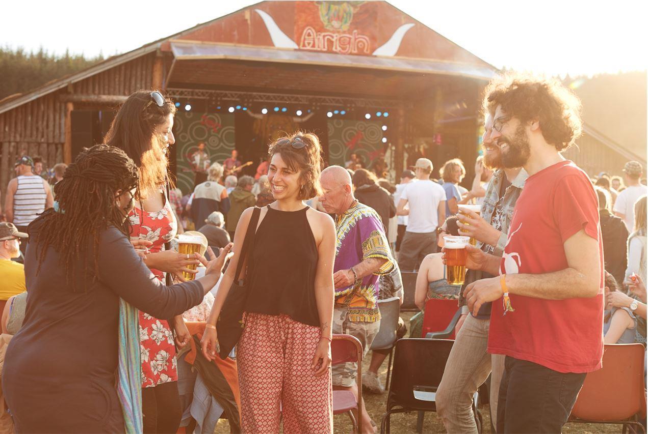 friends at a festival (events in Scotland 2022)