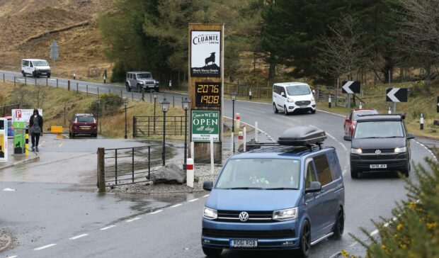 The Cluanie Inn where the price of Diesel is 207.6 pence per litre. Picture: Peter Jolly