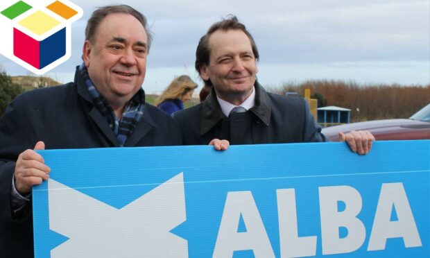 Ex Labour councillor David Maitland, pictured with Alba leader Alex Salmond, is standing for the pro-independence party in Northfield and Mastrick North. Picture from Alba Aberdeen Facebook
