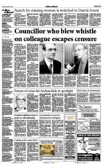 The Press And Journal's coverage of the probe into the secret recording, which was never used in evidence against David Maitland. The former Labour councillor claims that's because there was nothing on it. Picture by DCT Media.