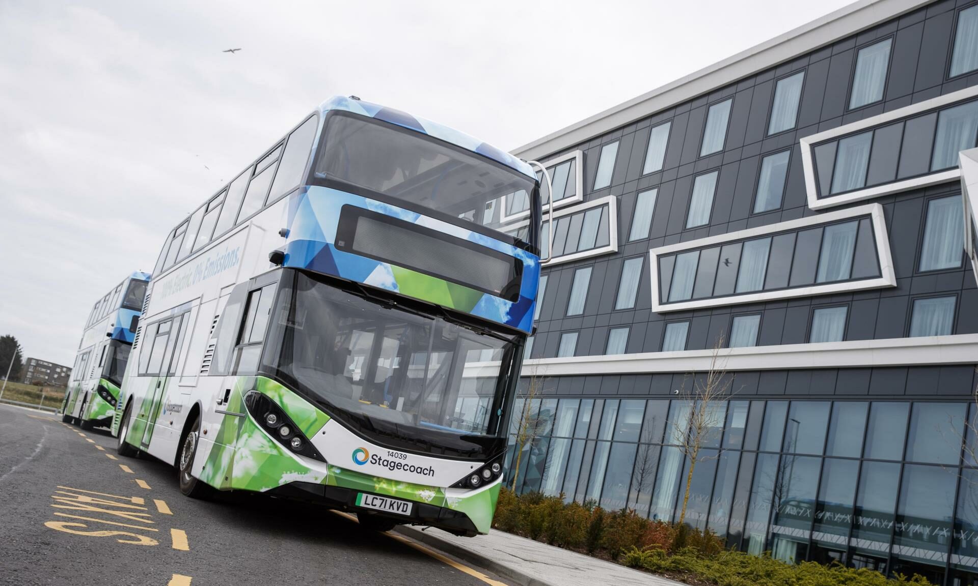 New 100% electric buses delivered to Stagecoach Bluebird.