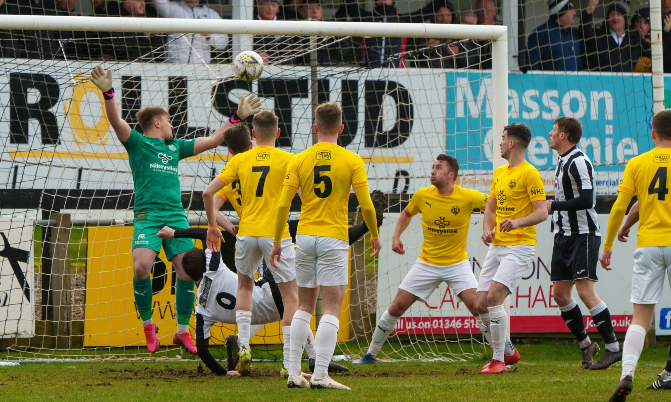 Ryan Cowie scores the only goal of the game as Fraserburgh defeat Nairn County.