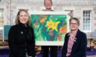 From L-R: Professor Caroline Hiscox, Hamish McKenzie and Sally Thomson. Picture supplied by Grampian Hospital Arts Trust.
