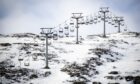 Empty chairlifts at the Glencoe Ski Centre.