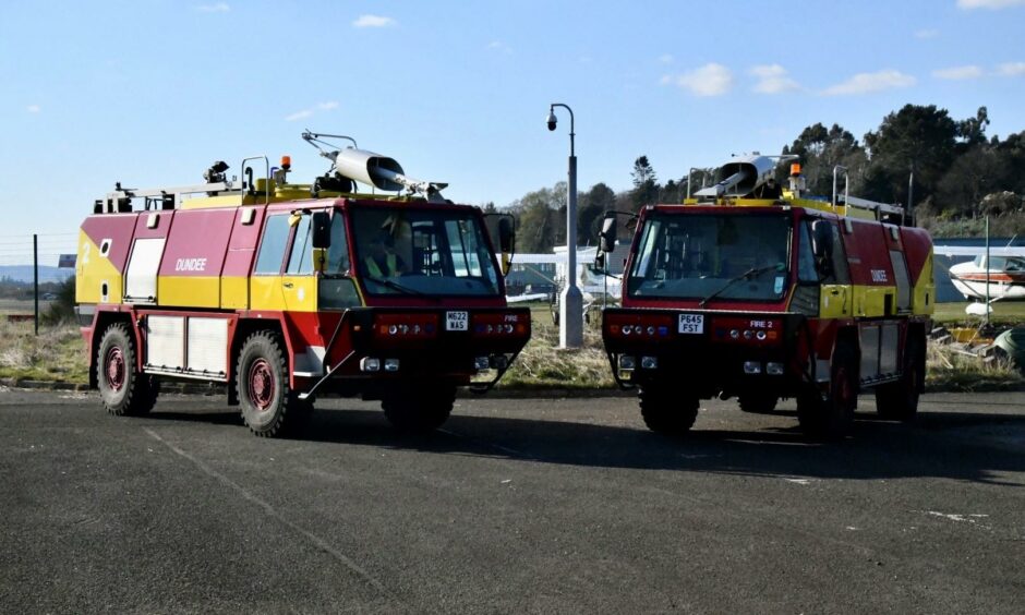 Two fire engines.