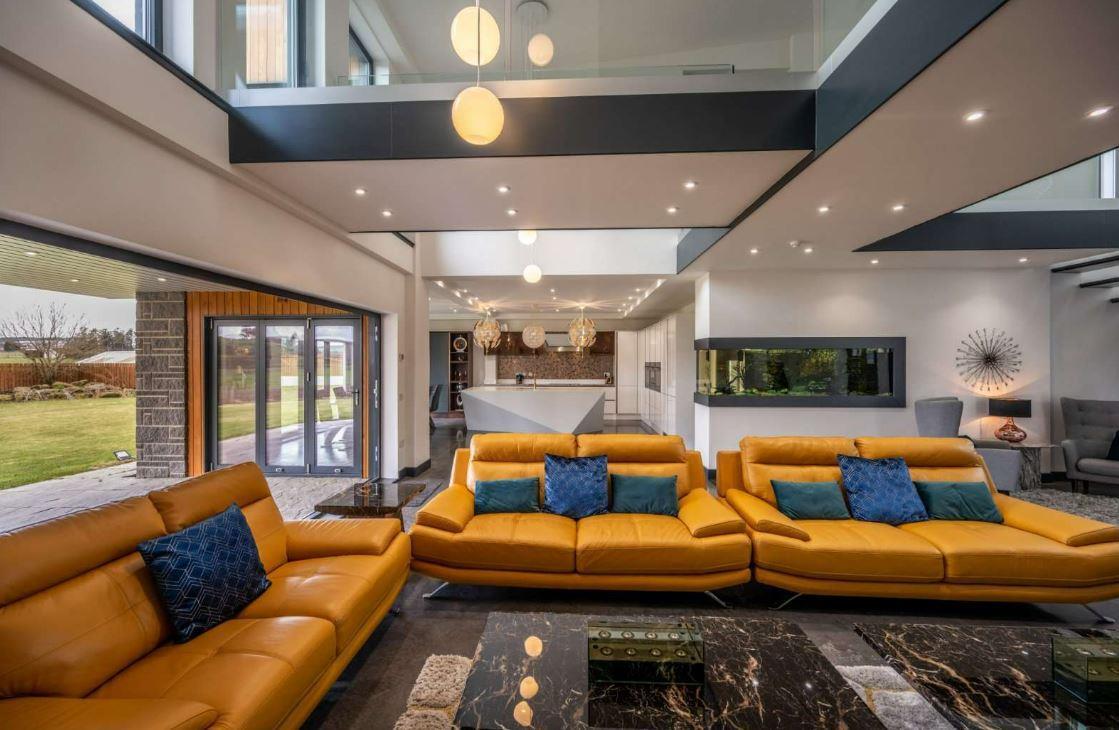 Living room of dreams: Haughs House is one of the stunning homes on the market this week