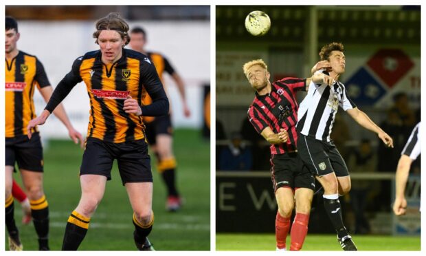 Logan Johnstone, left, has joined Inverurie Locos and Ross Still of Inverurie Locos who has joined Huntly. Fergus Alberts has also left Huntly for Inverurie with James Connelly going to other way